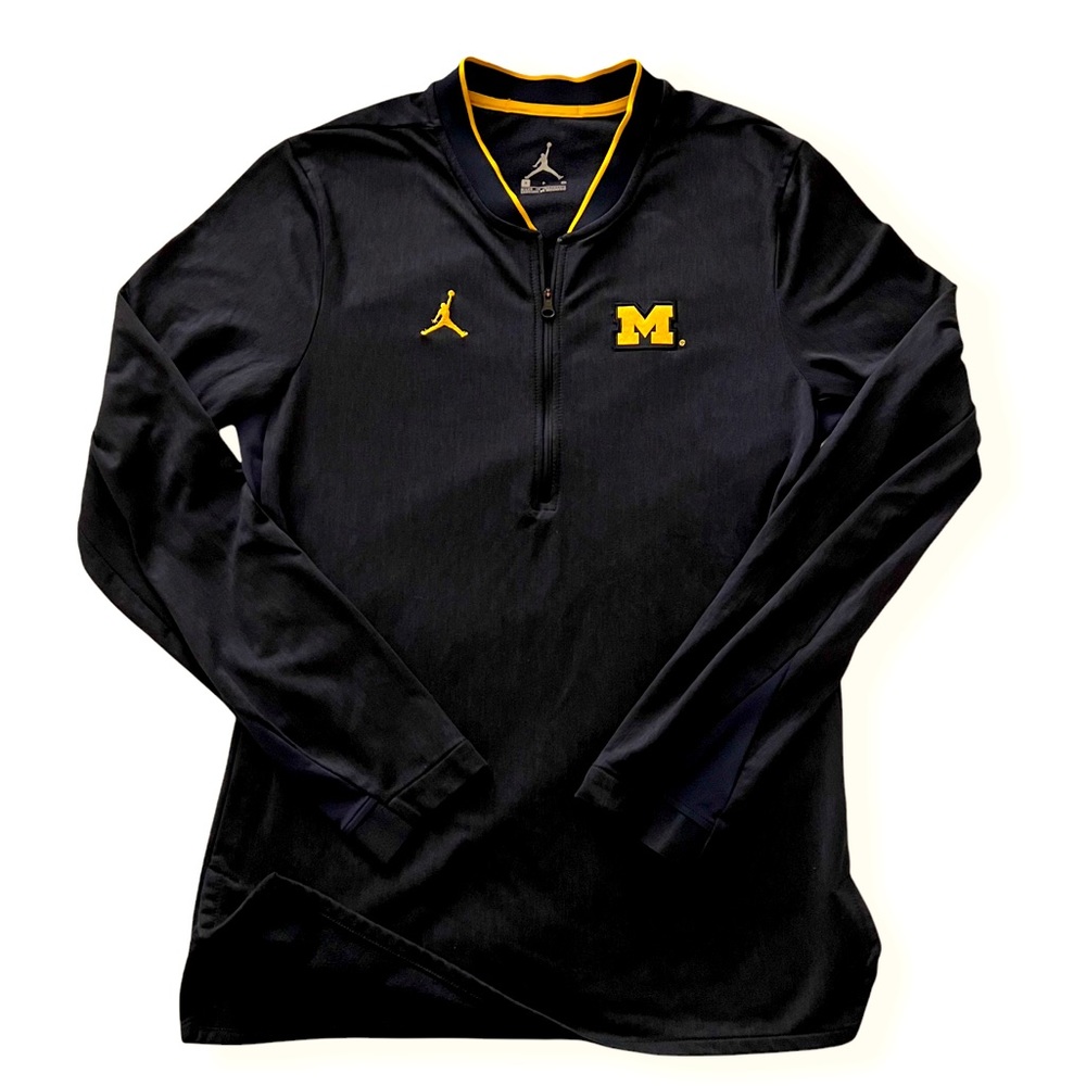 Jordan Michigan quarter zip long sleeve shirt